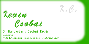 kevin csobai business card